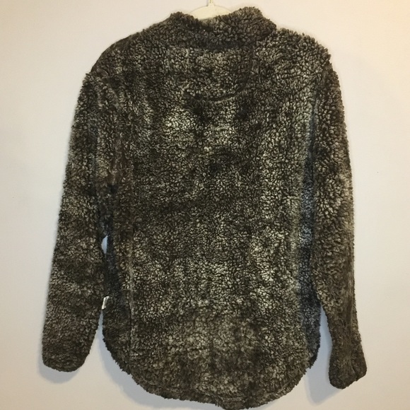 Simply Southern Brown Sherpa Pullover Jacket - Picture 5 of 5